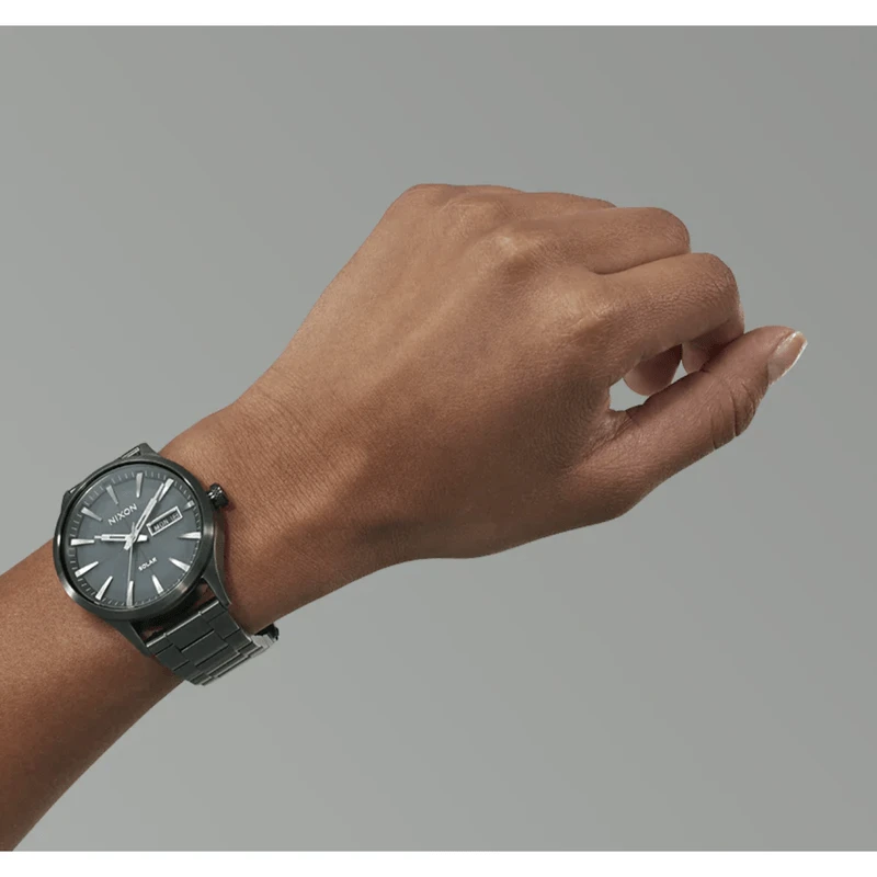 Nixon Sentry Solar Stainless Steel Watch 3 Nixon Sentry Solar Stainless Steel Watch