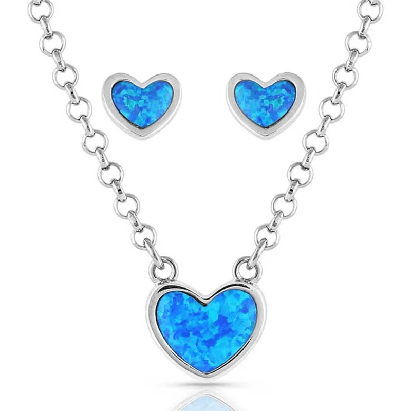 Montana Silversmiths Hidden Lake Glacial Pools Necklace And Earrings Jewelry Set 4 Montana Silversmiths Hidden Lake Glacial Pools Necklace And Earrings Jewelry Set - Image 2