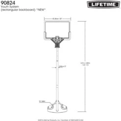 Lifetime 32" Adjustable Portable Basketball Hoop - Youth -ball game 464573 800 auto