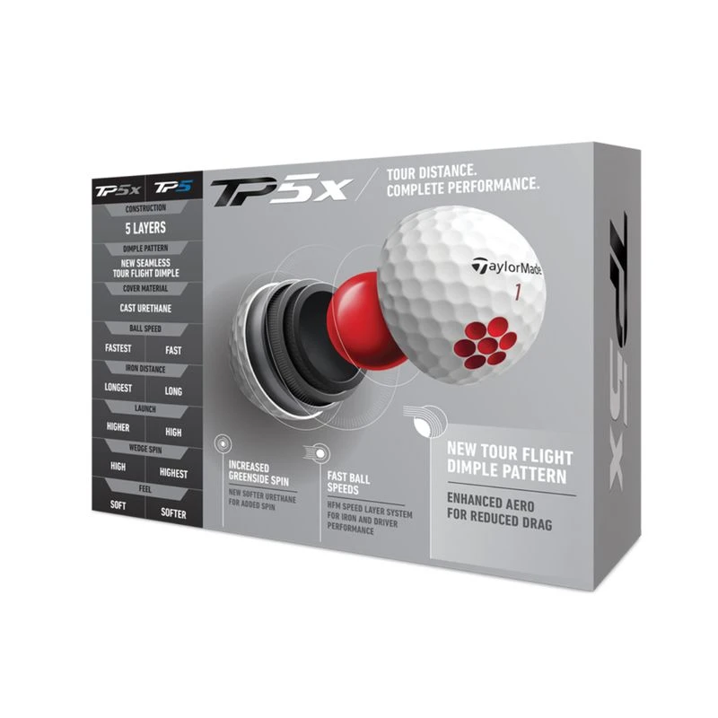 TaylorMade TP5X Golf Ball - 12 Pack 5 TaylorMade TP5X Golf Ball - 12 Pack - Image 3